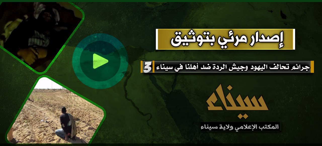 توثيق جرائم التحالف المصري الصهيوني ضد أهالي سيناء 3 - وِلاية سيناء